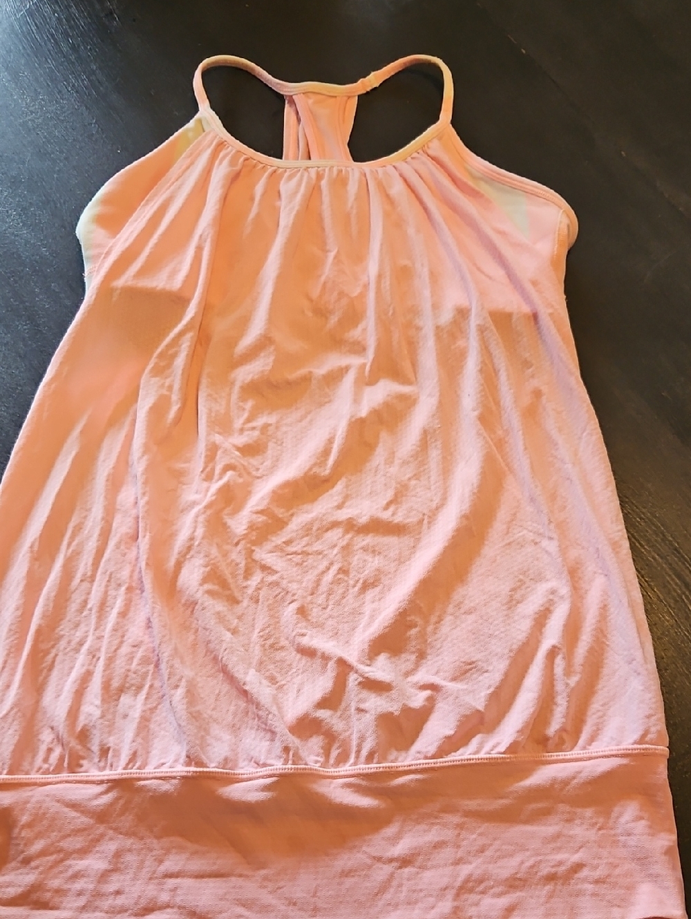 lululemon athletica Peach Gathered Neck Racerback Tank